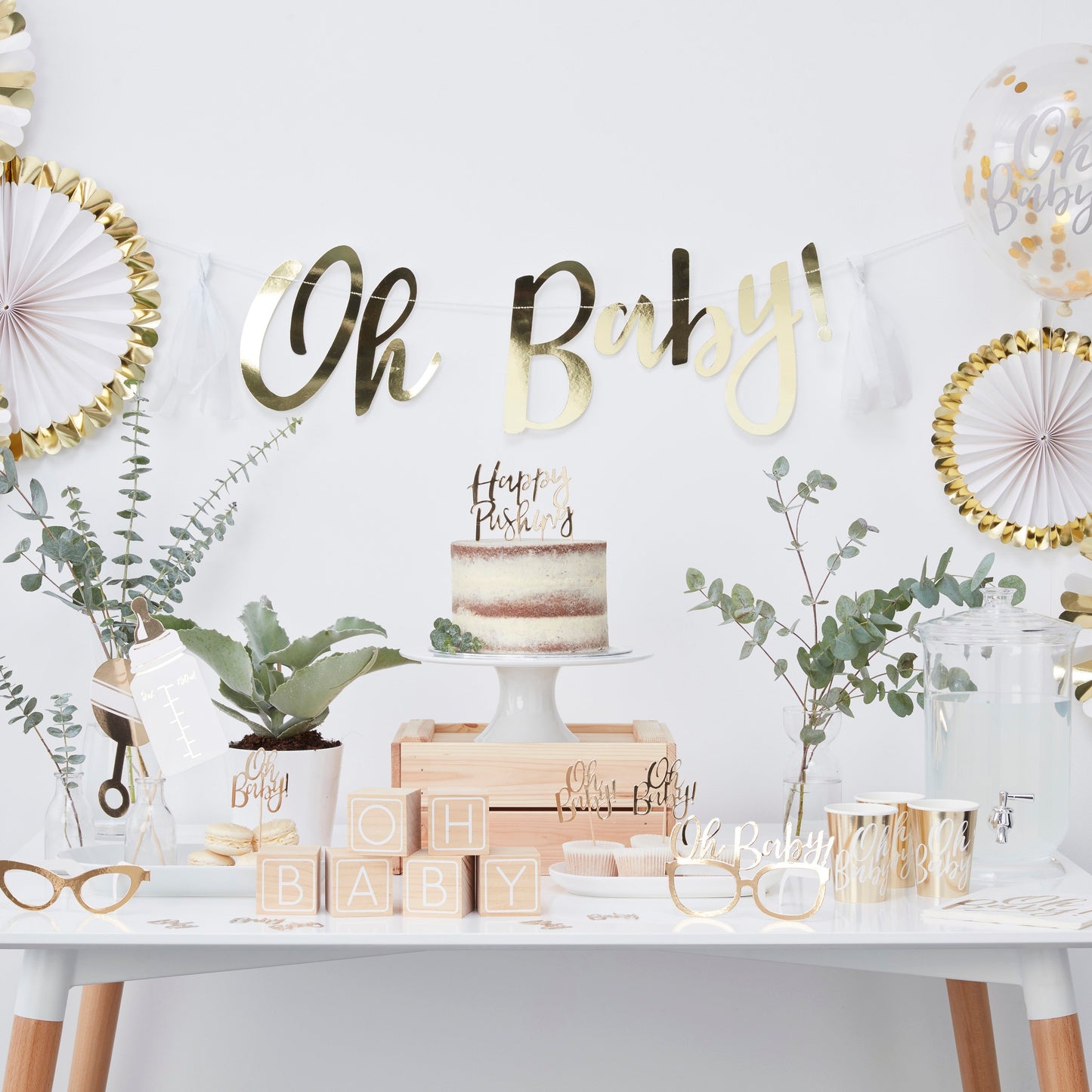 Gold Foiled Baby Shower Prediction Game Cards- 10 Inner Pack