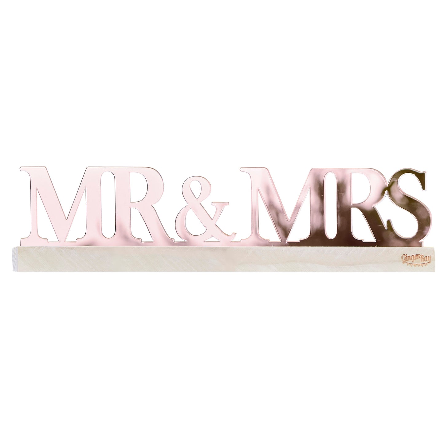 Rose Gold Acrylic Mr and Mrs Sign- 5 Inner Pack