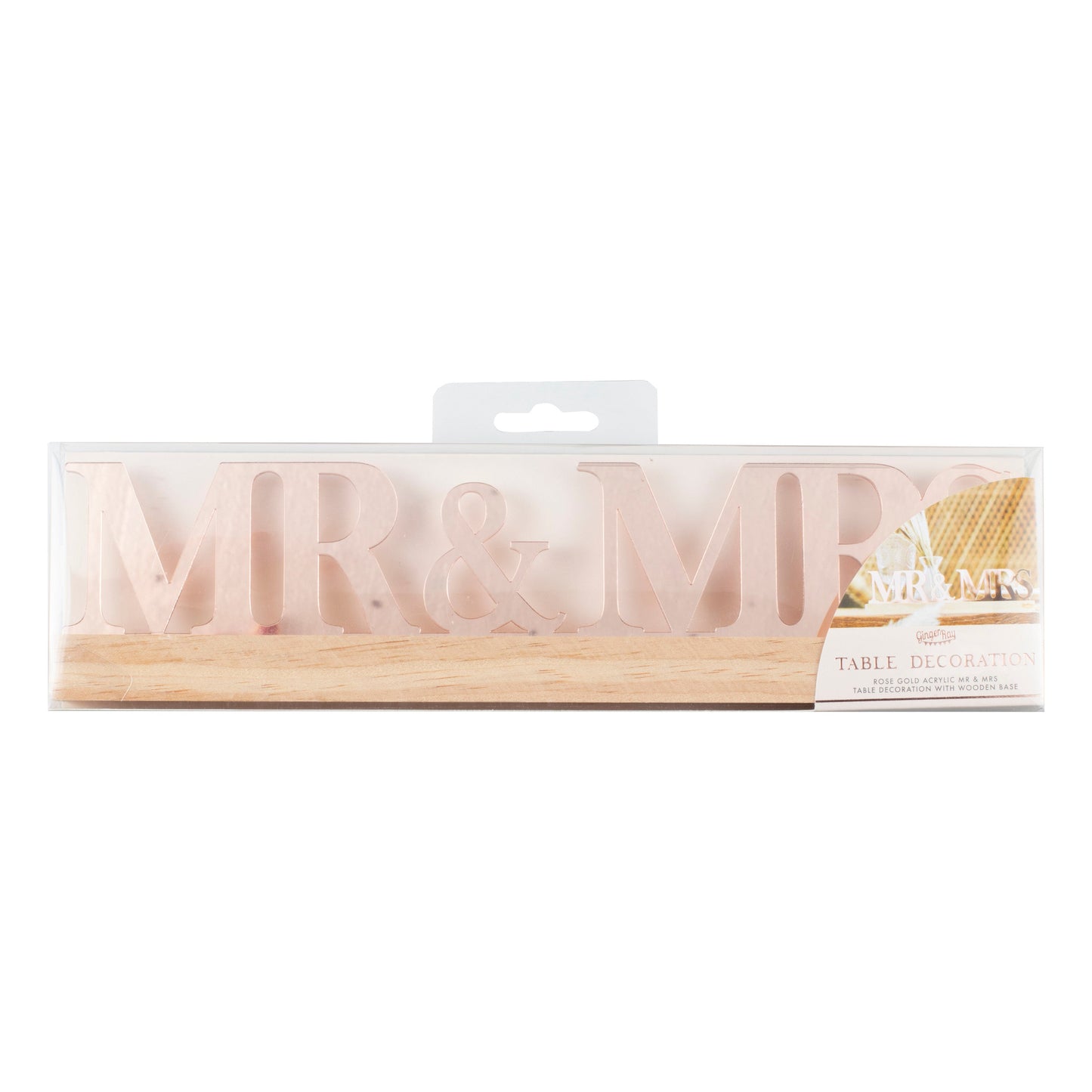 Rose Gold Acrylic Mr and Mrs Sign- 5 Inner Pack