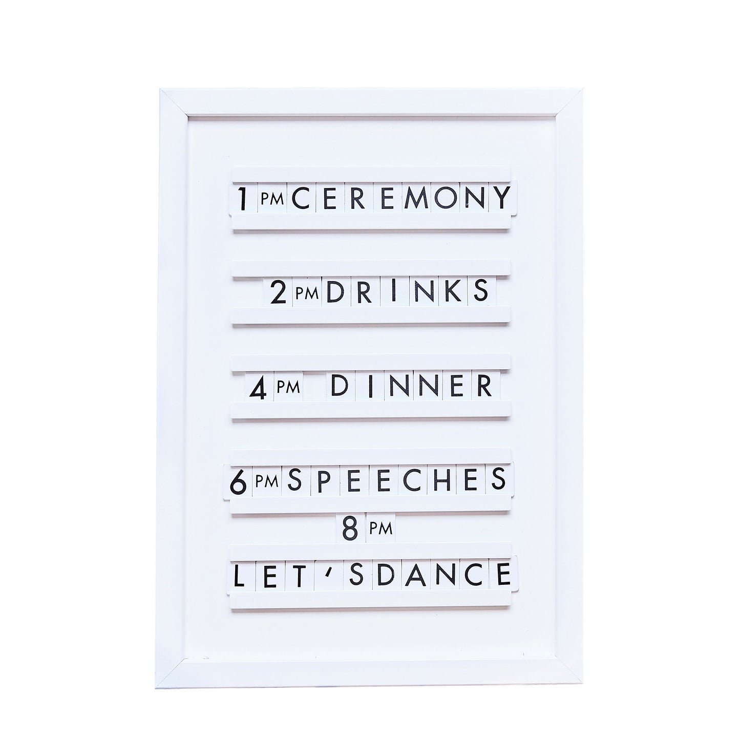 White Wooden Letter Board- 5 Inner Pack