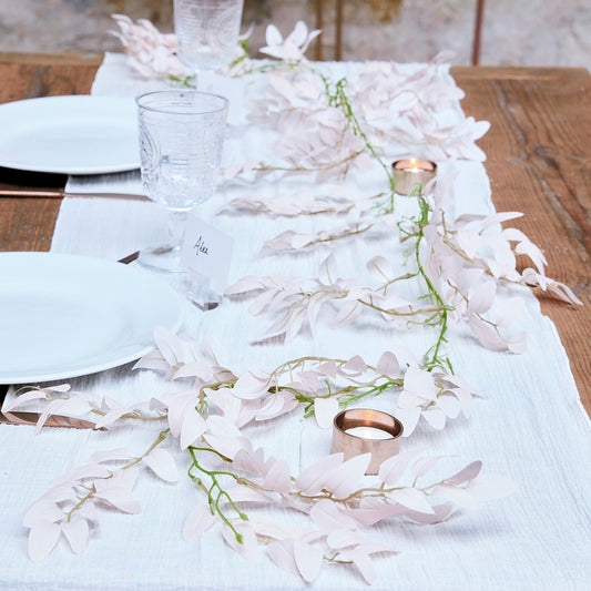 Pink Ruscus and Green Foliage Garland- 5 Inner Pack