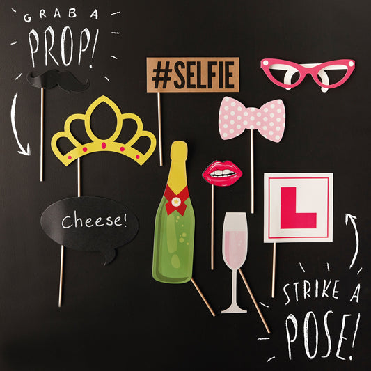 Photo Booth Props - Hen Party  - Photo Booth Range- 5 Inner Pack