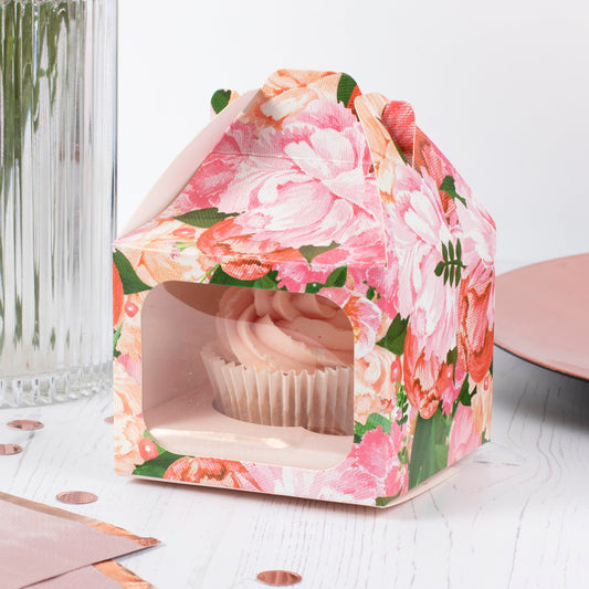 Floral Single Cupcake Box- 10 Inner Pack