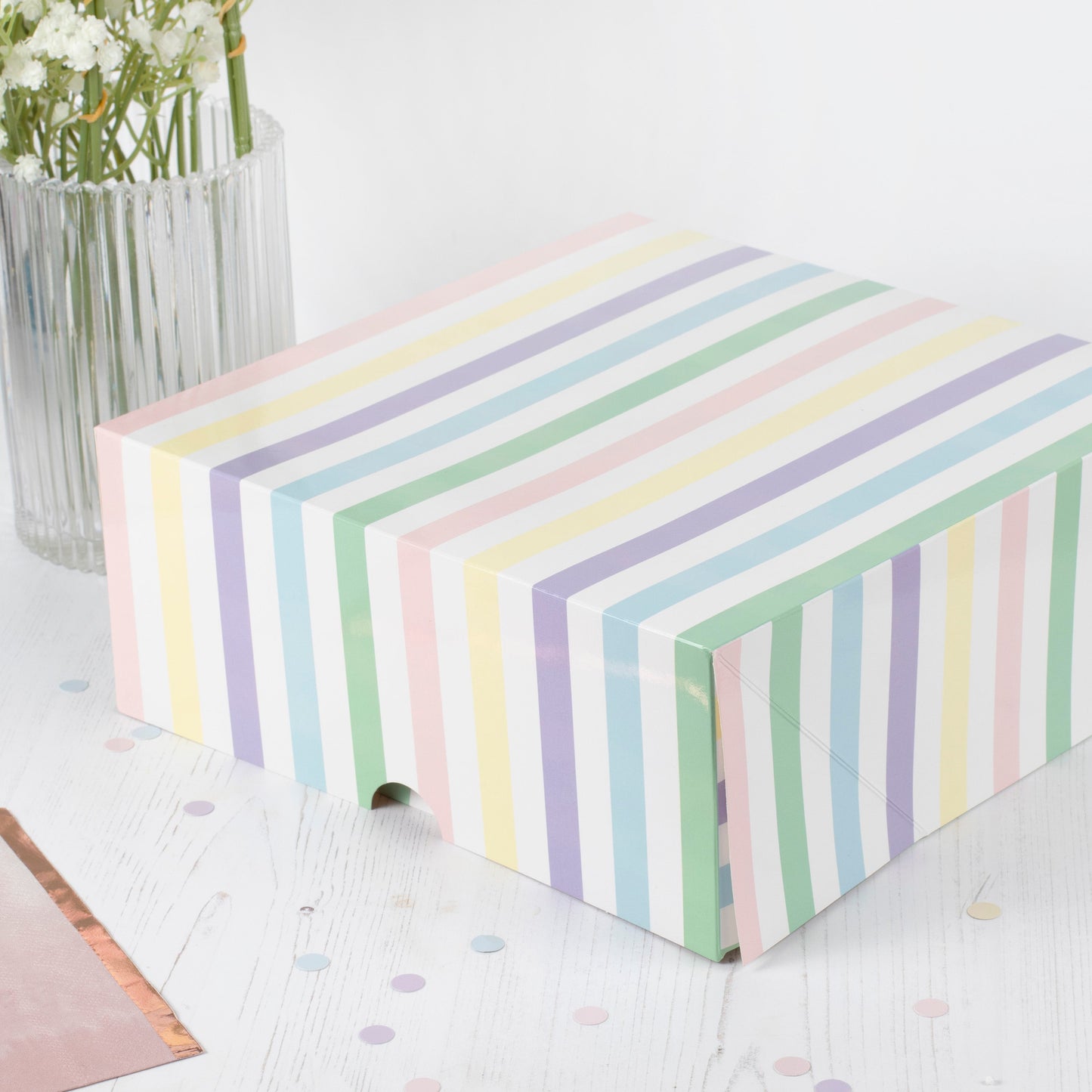 Pastel Striped Cake Boxes- 5 Inner Pack