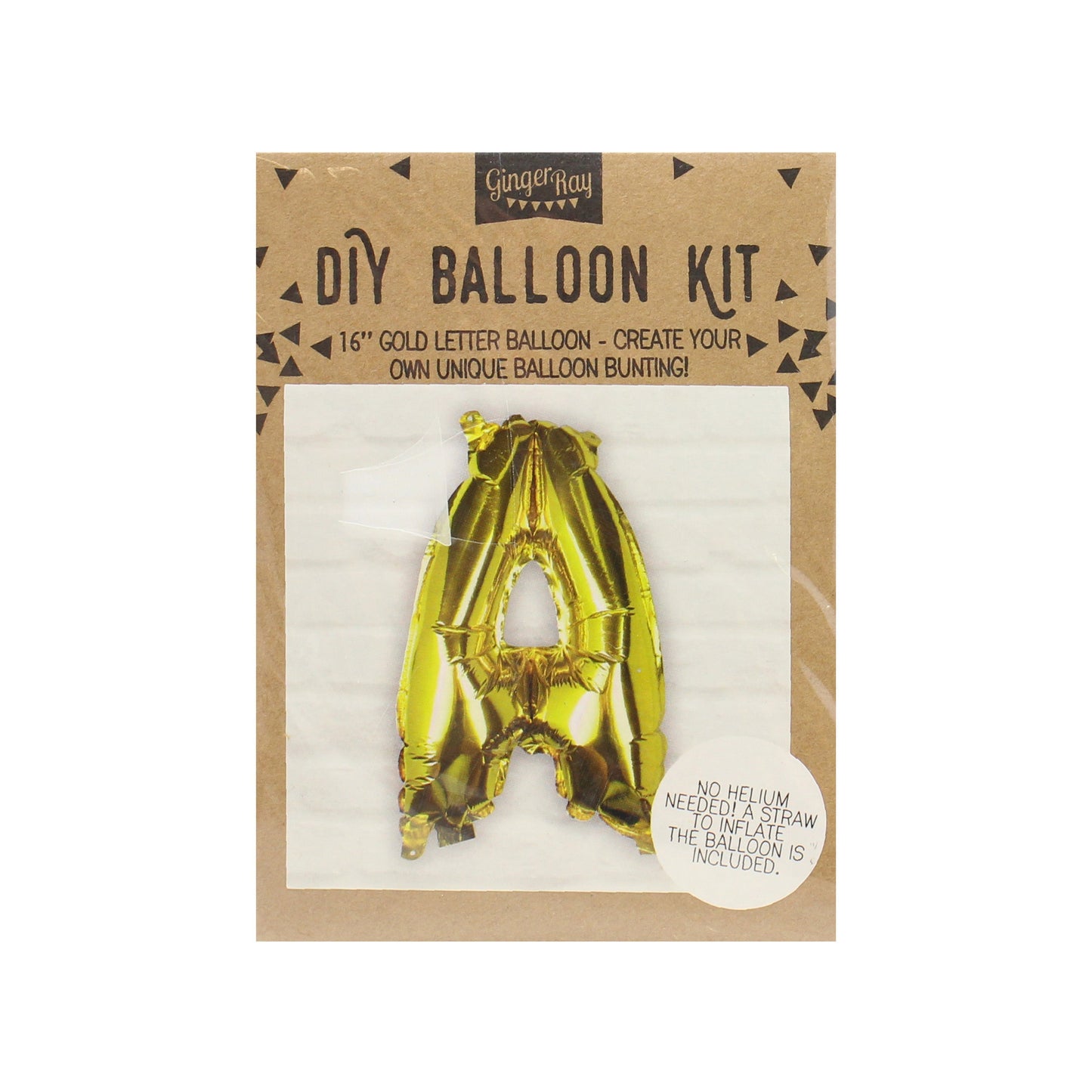 Gold Foil Letter Balloons- 5 Inner Pack