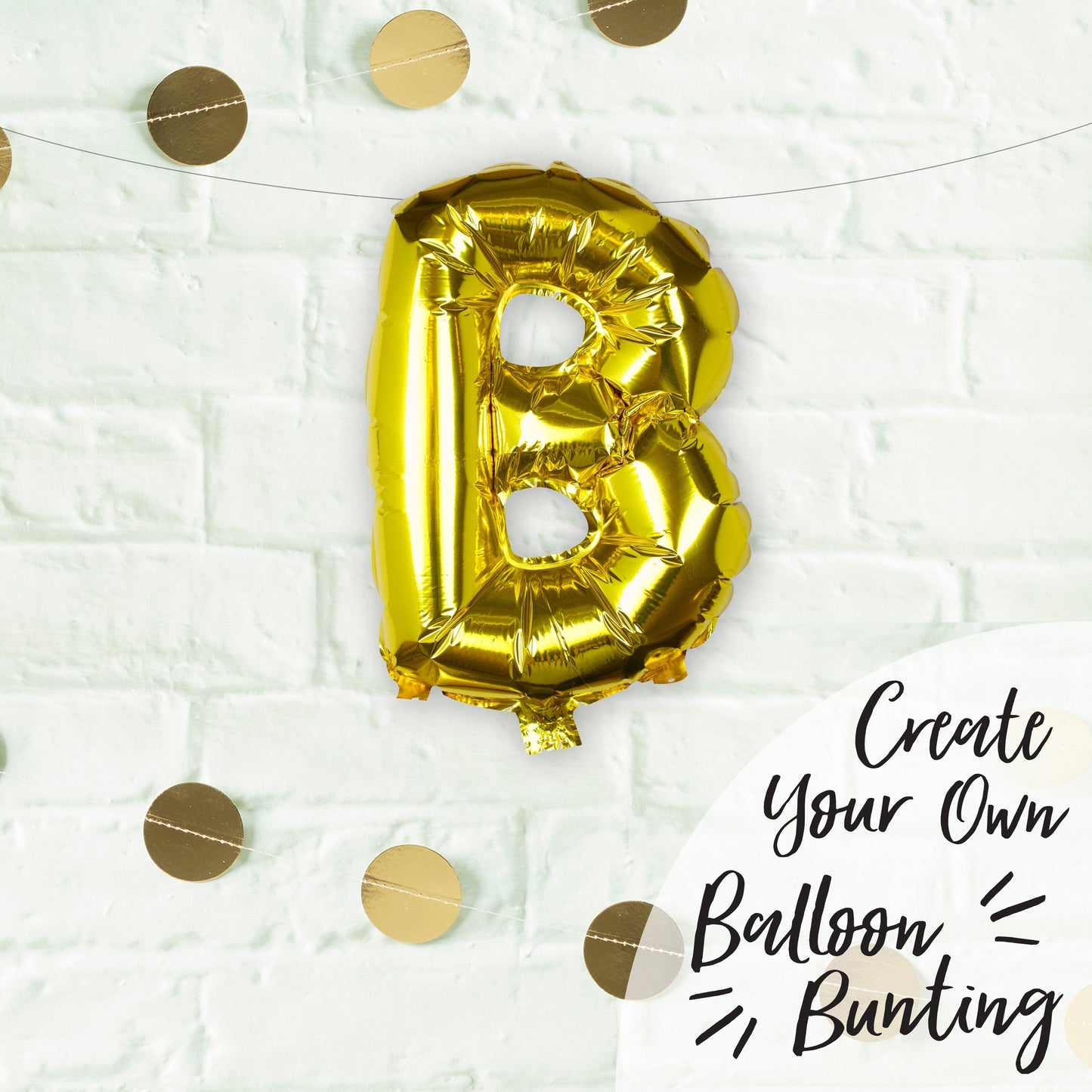 Gold Foil Letter Balloons- 5 Inner Pack
