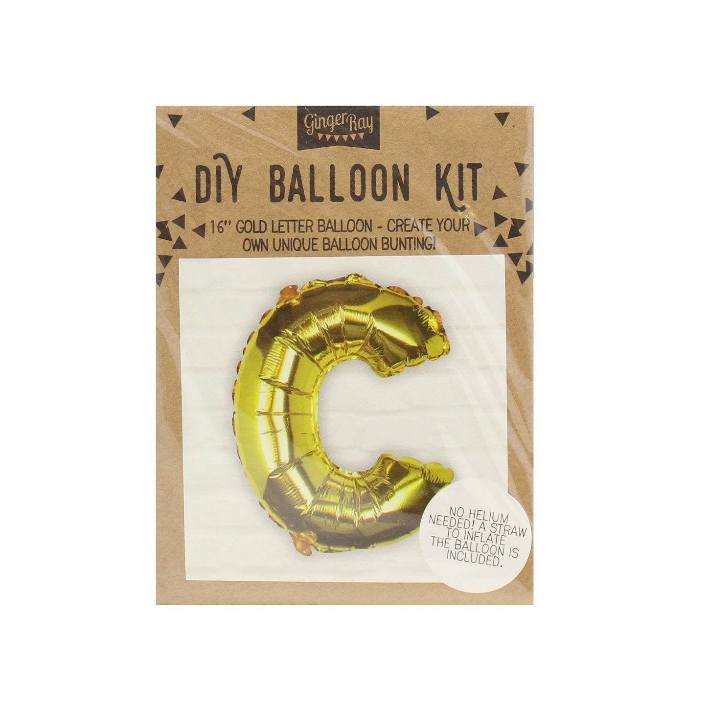 Gold Foil Letter Balloons- 5 Inner Pack