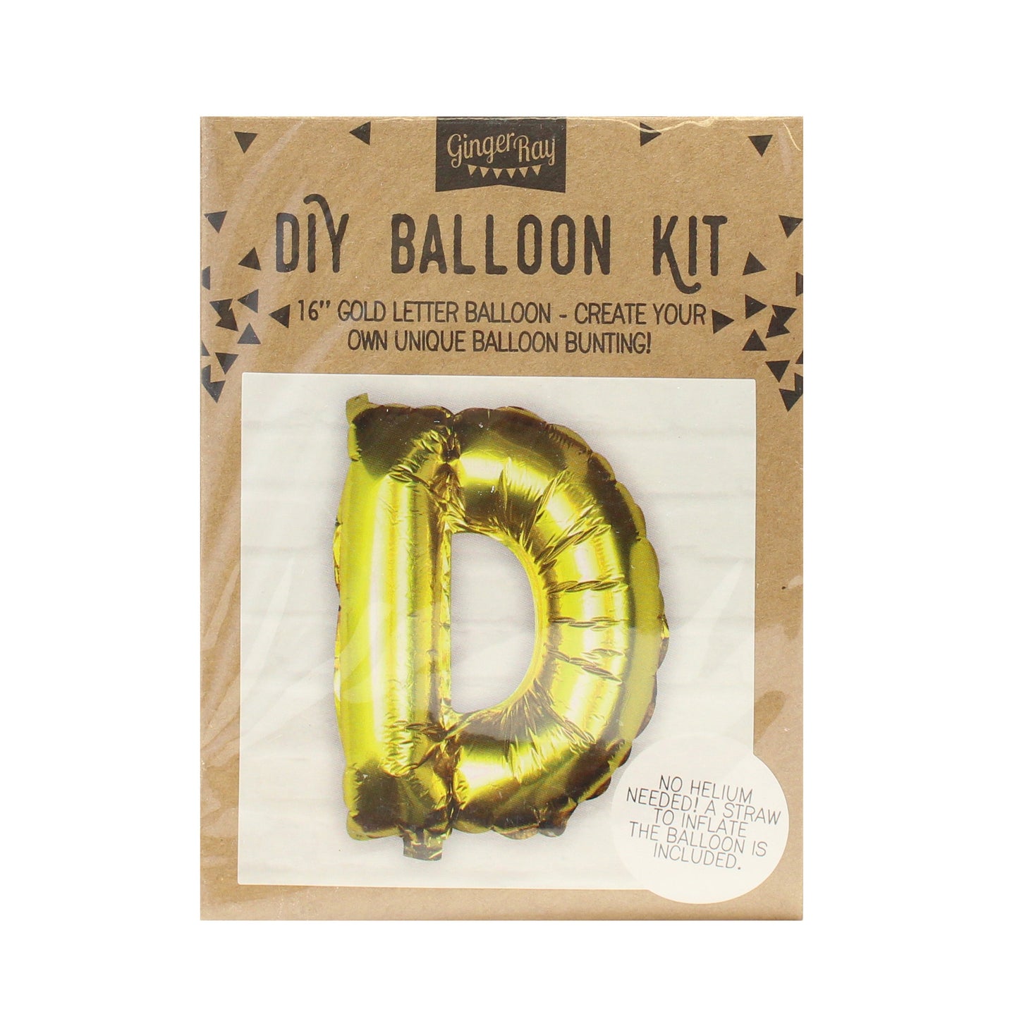 Gold Foil Letter Balloons- 5 Inner Pack