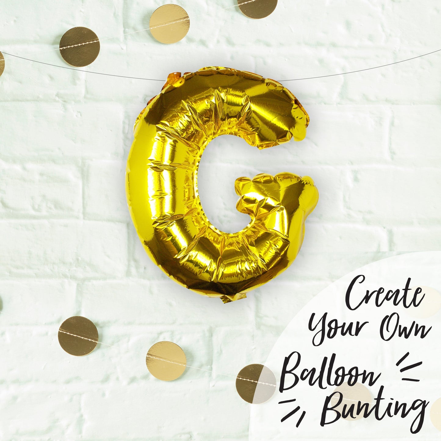 Gold Foil Letter Balloons- 5 Inner Pack
