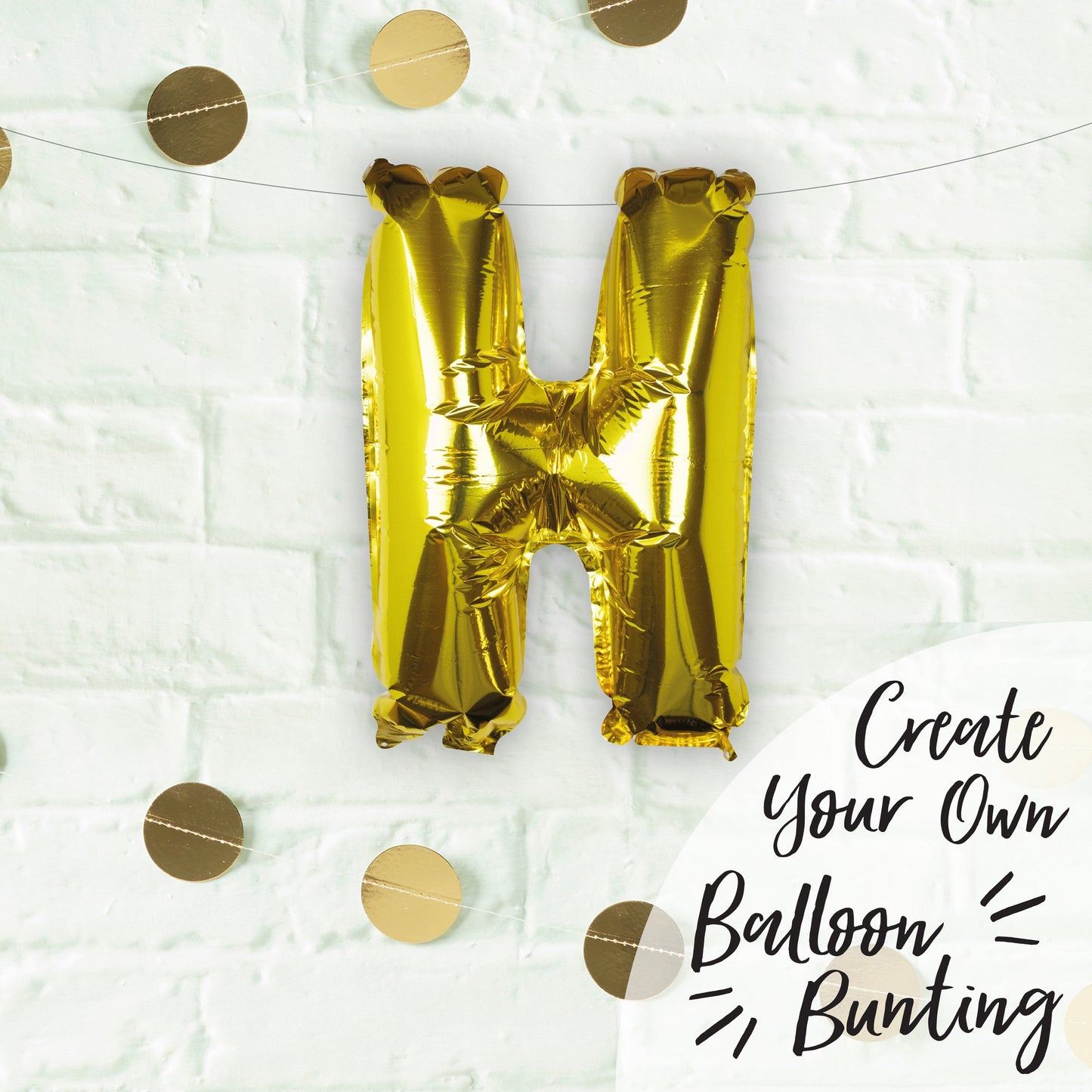 Gold Foil Letter Balloons- 5 Inner Pack
