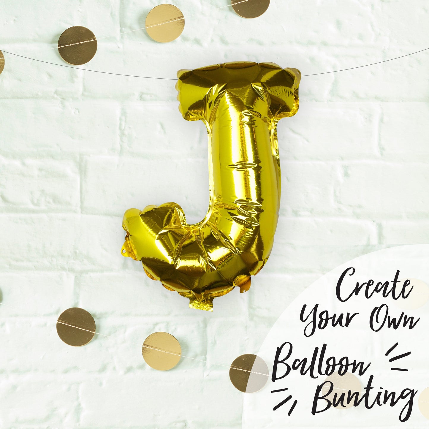 Gold Foil Letter Balloons- 5 Inner Pack
