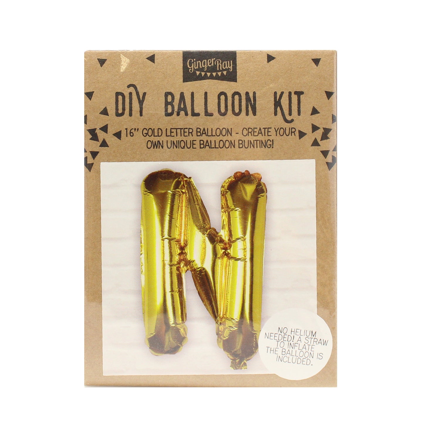 Gold Foil Letter Balloons- 5 Inner Pack