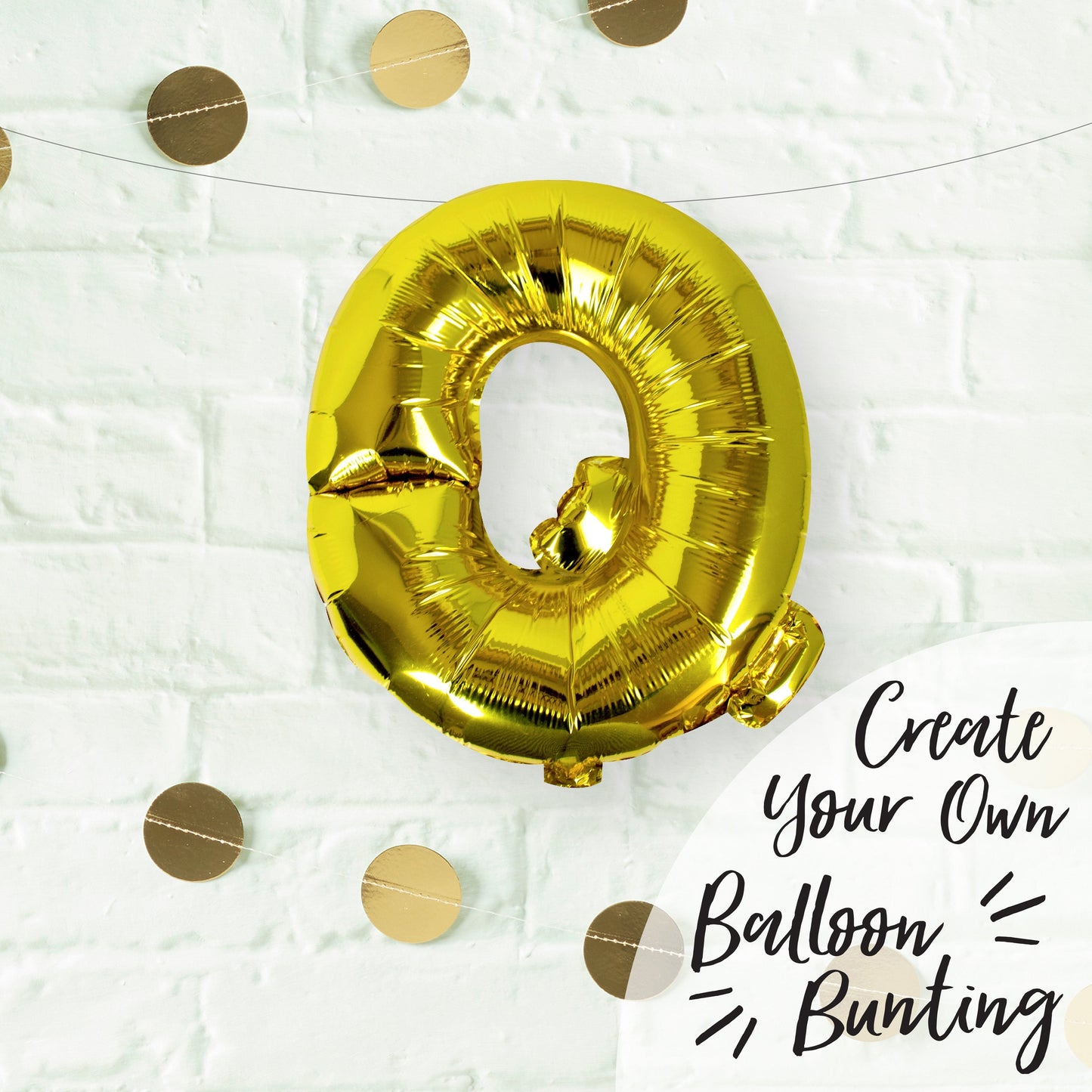 Gold Foil Letter Balloons- 5 Inner Pack