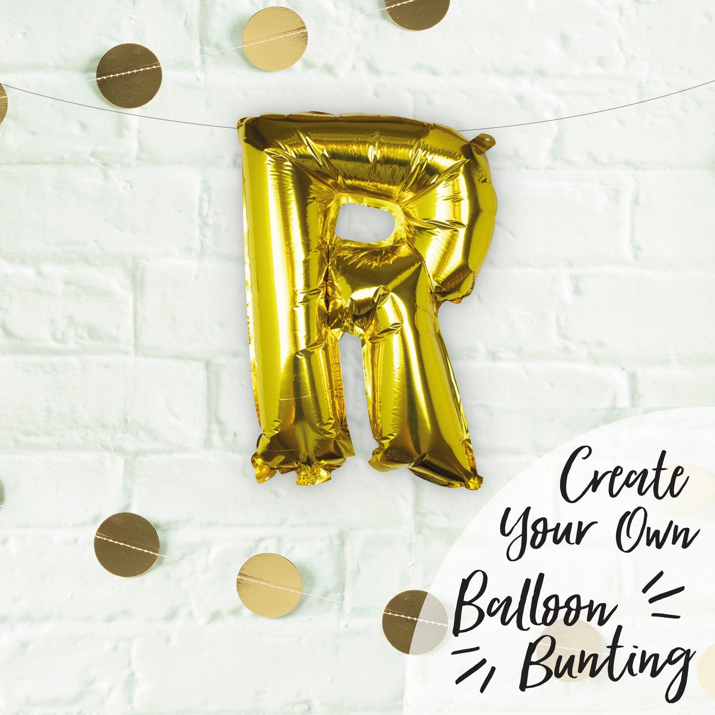 Gold Foil Letter Balloons- 5 Inner Pack