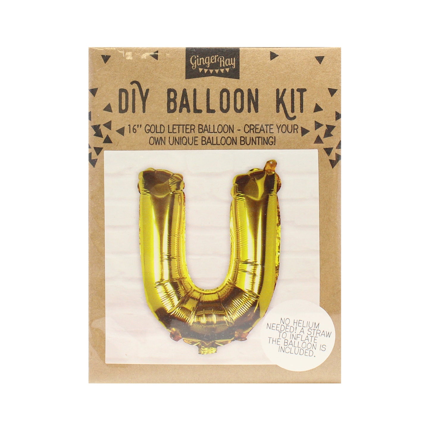 Gold Foil Letter Balloons- 5 Inner Pack