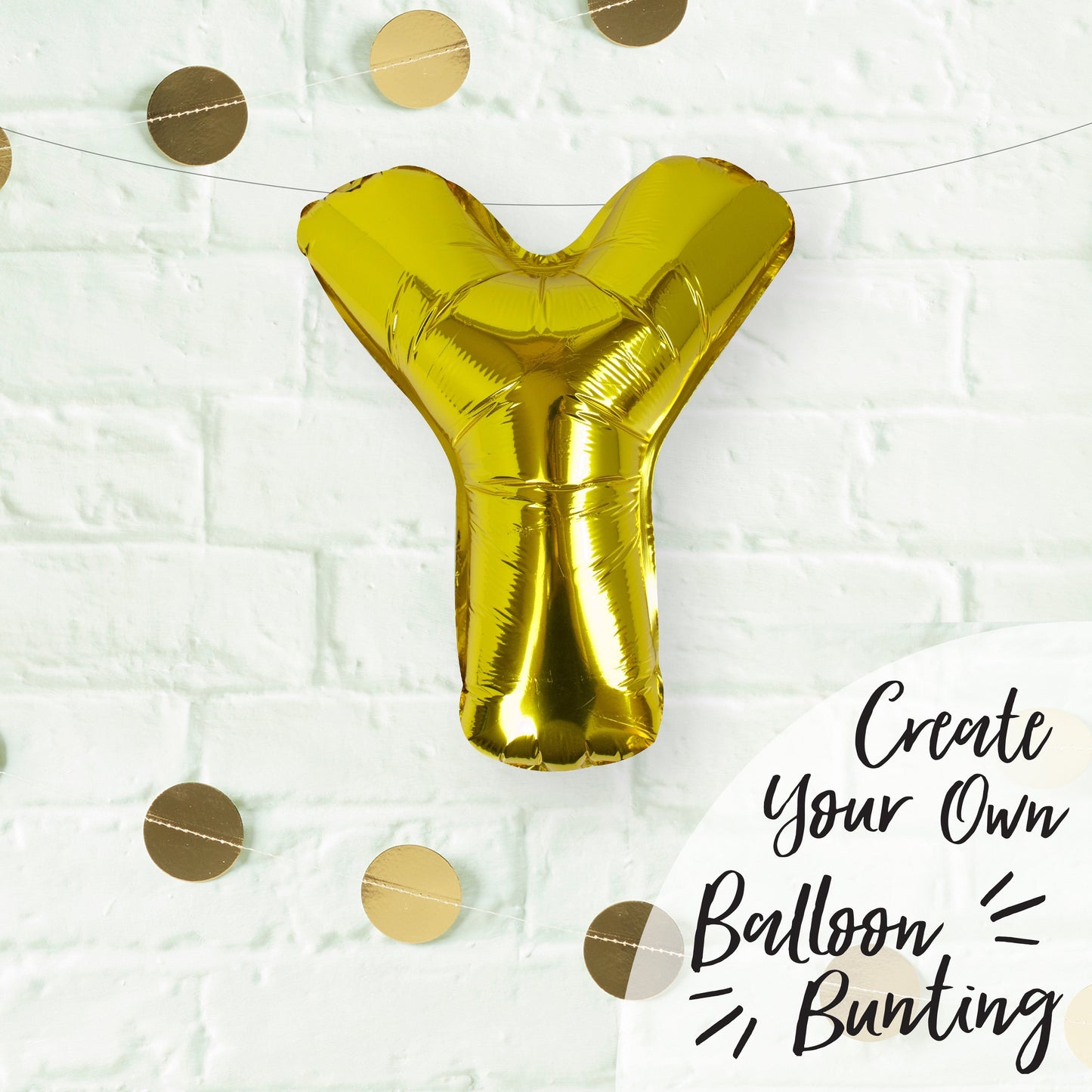 Gold Foil Letter Balloons- 5 Inner Pack