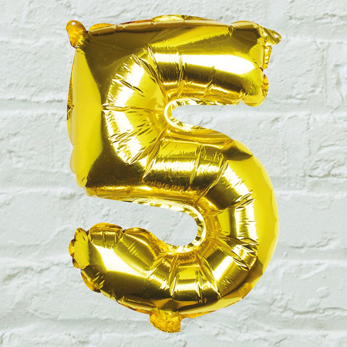 Gold Foil Number Balloon- 5 Inner Pack