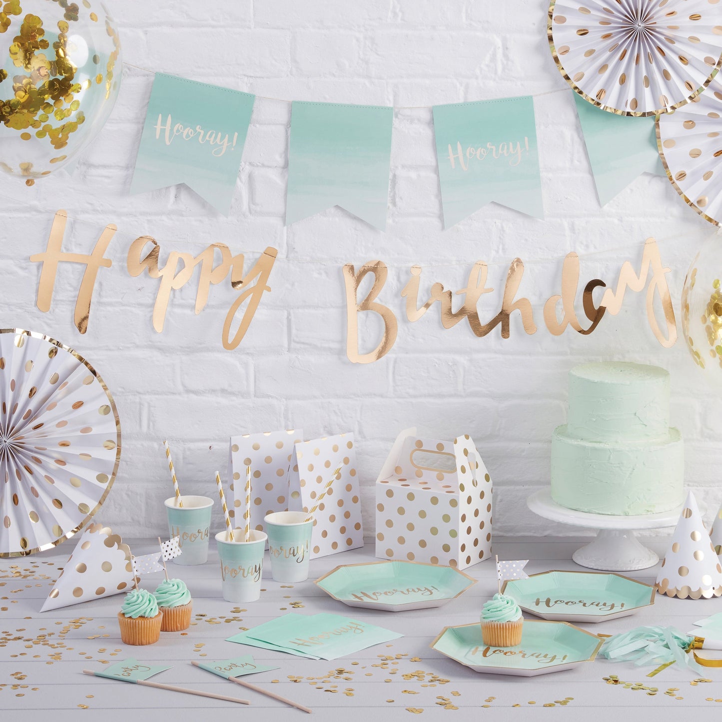 Gold Foil Number Balloon- 5 Inner Pack