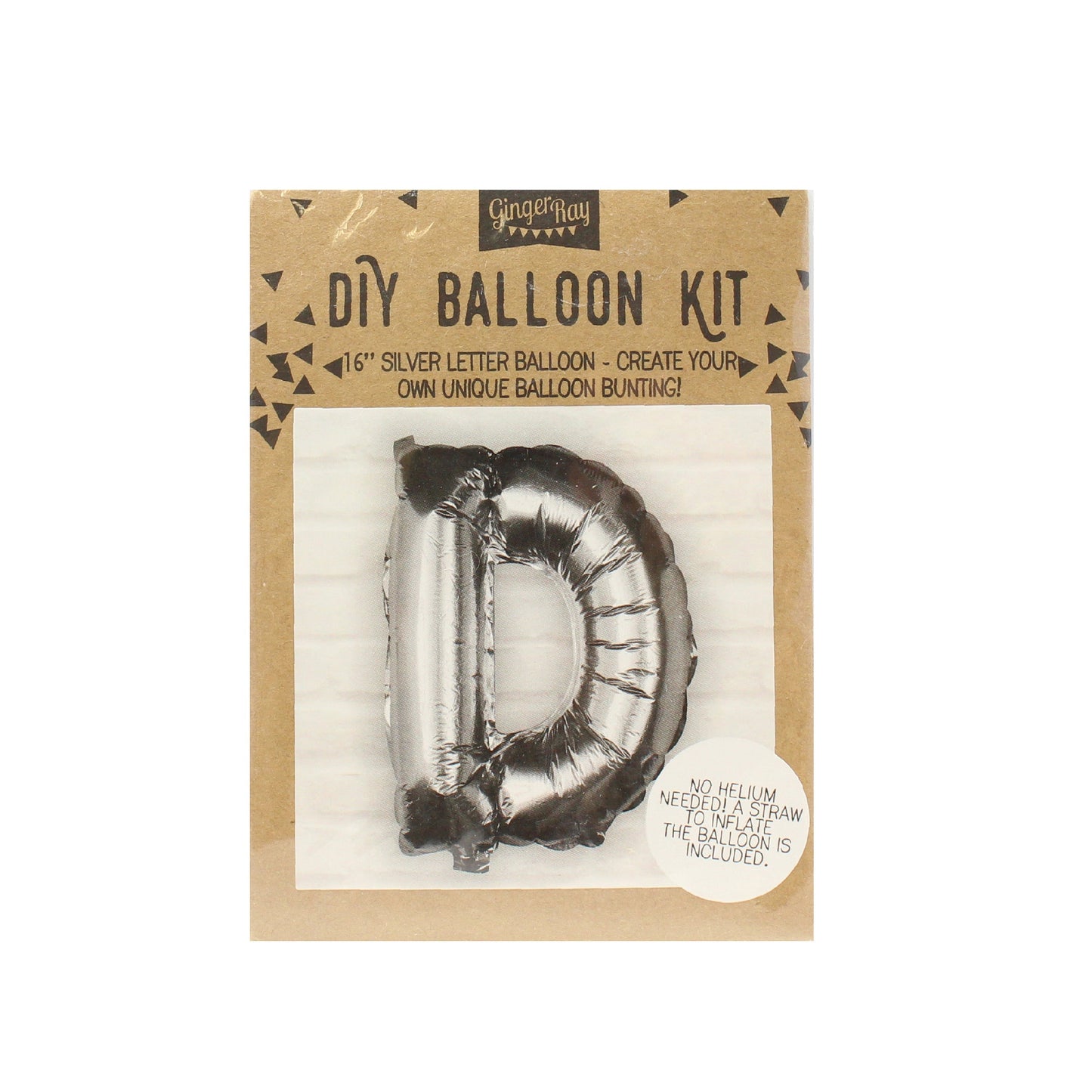 Silver Foil Letter Balloons- 5 Inner Pack