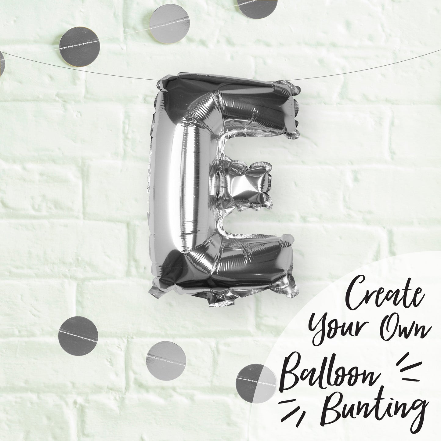 Silver Foil Letter Balloons- 5 Inner Pack