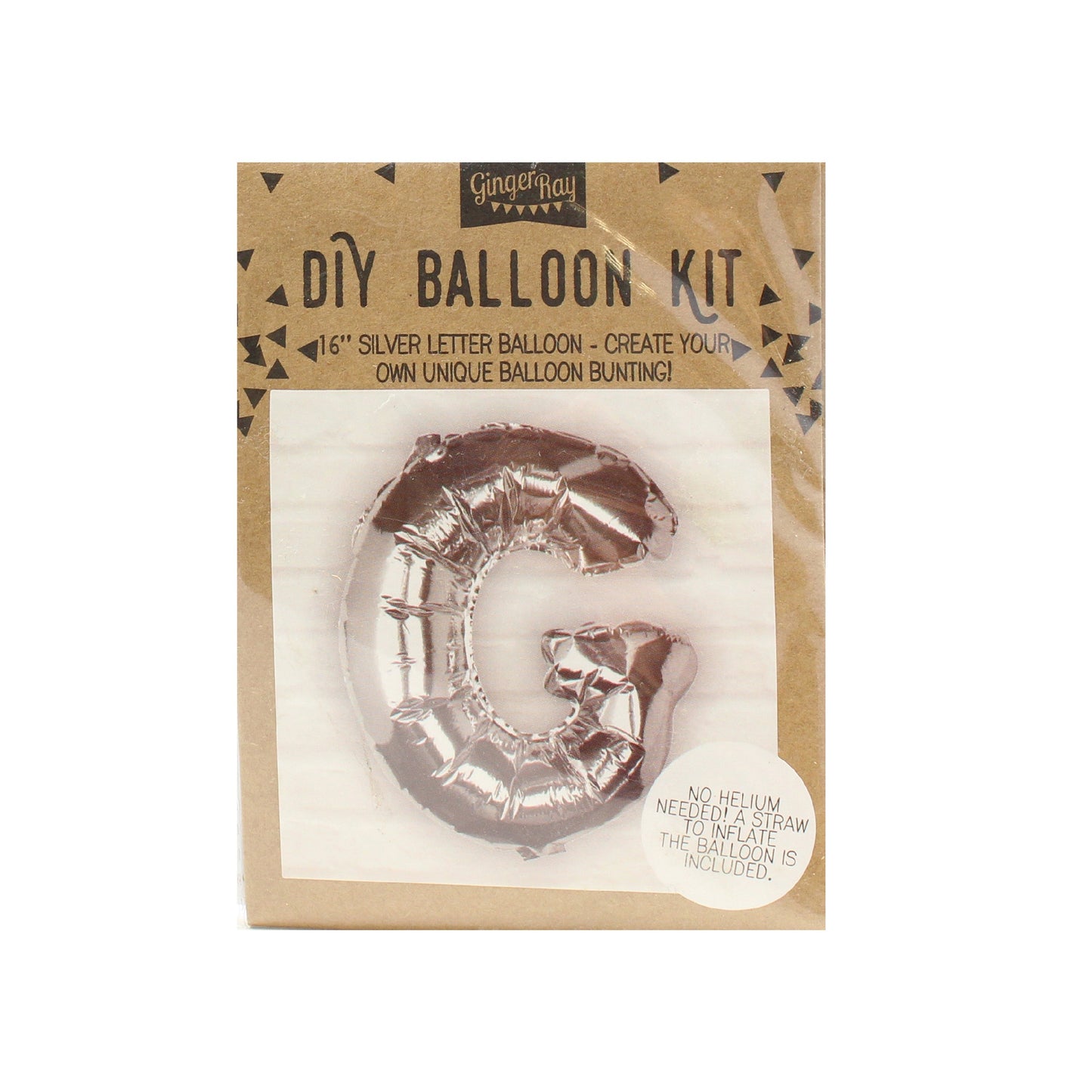 Silver Foil Letter Balloons- 5 Inner Pack