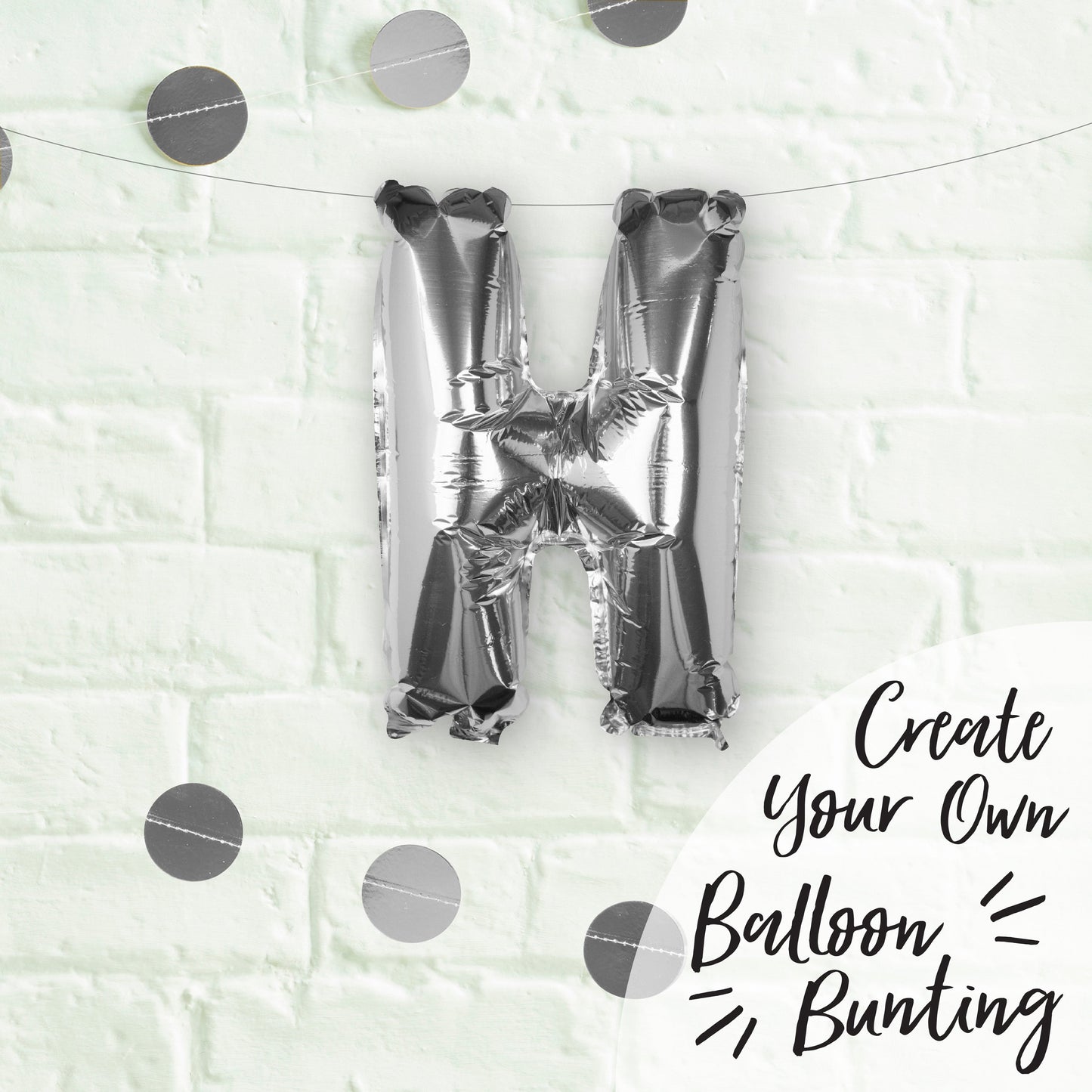 Silver Foil Letter Balloons- 5 Inner Pack