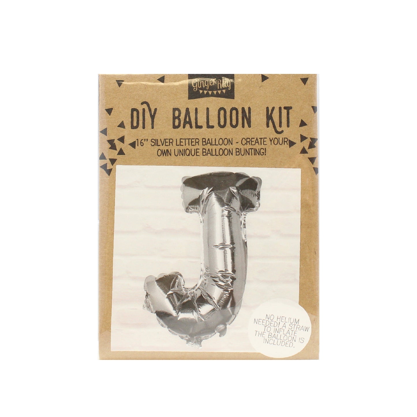Silver Foil Letter Balloons- 5 Inner Pack
