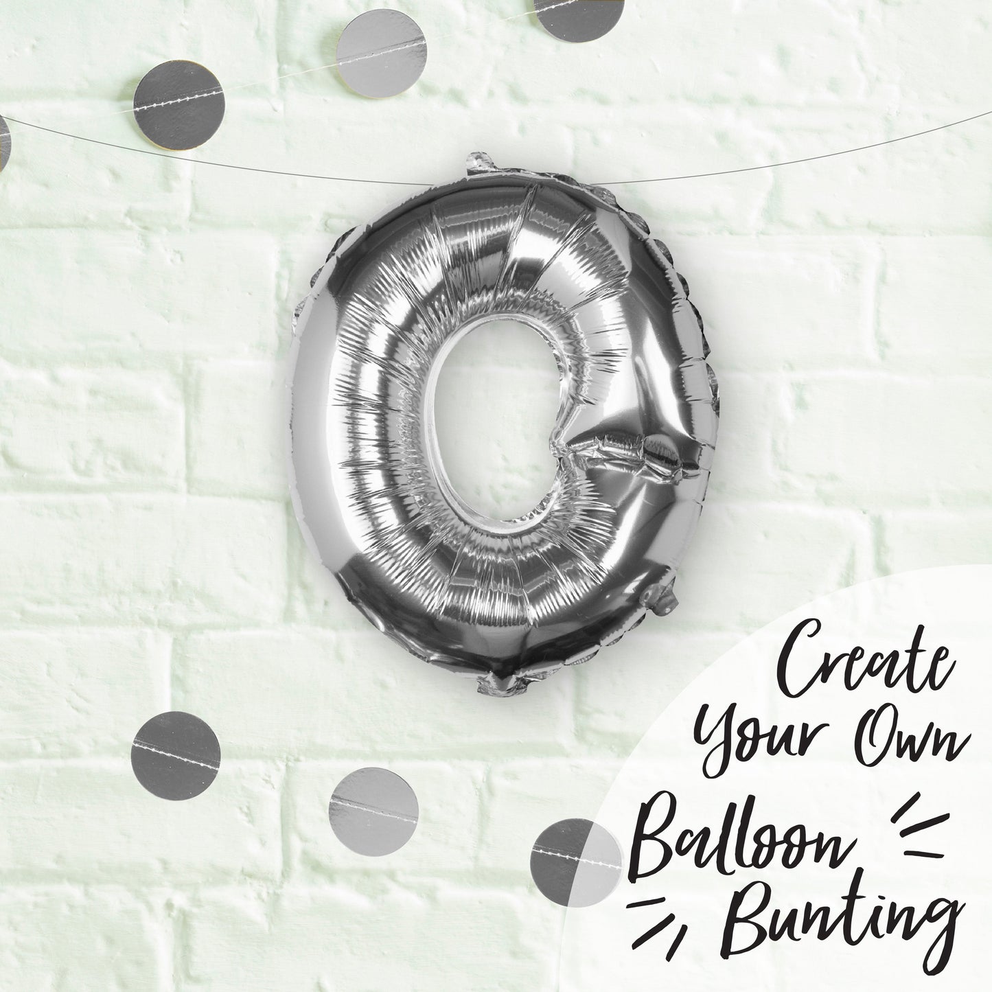 Silver Foil Letter Balloons- 5 Inner Pack