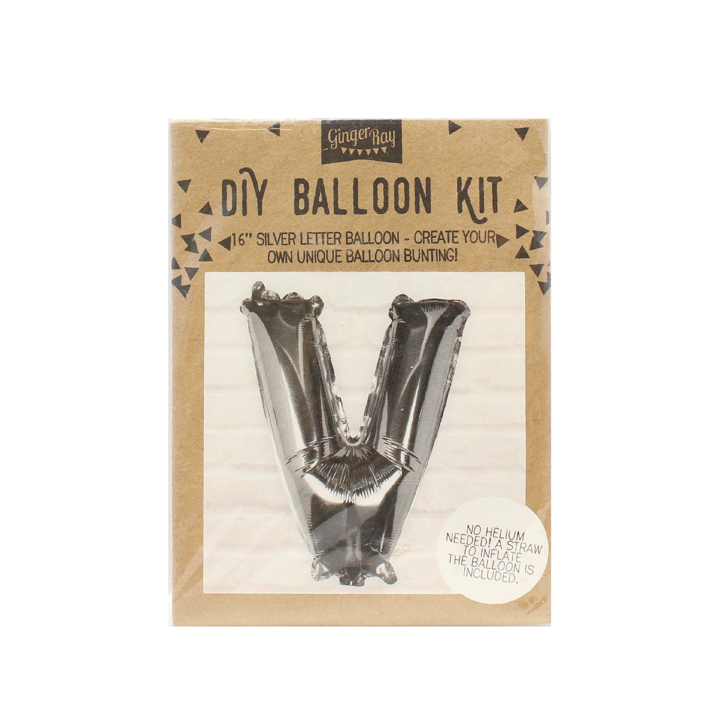 Silver Foil Letter Balloons- 5 Inner Pack
