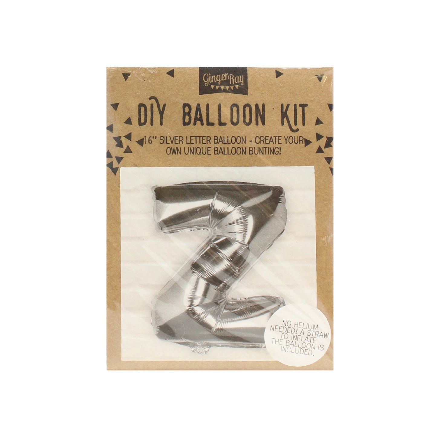 Silver Foil Letter Balloons- 5 Inner Pack