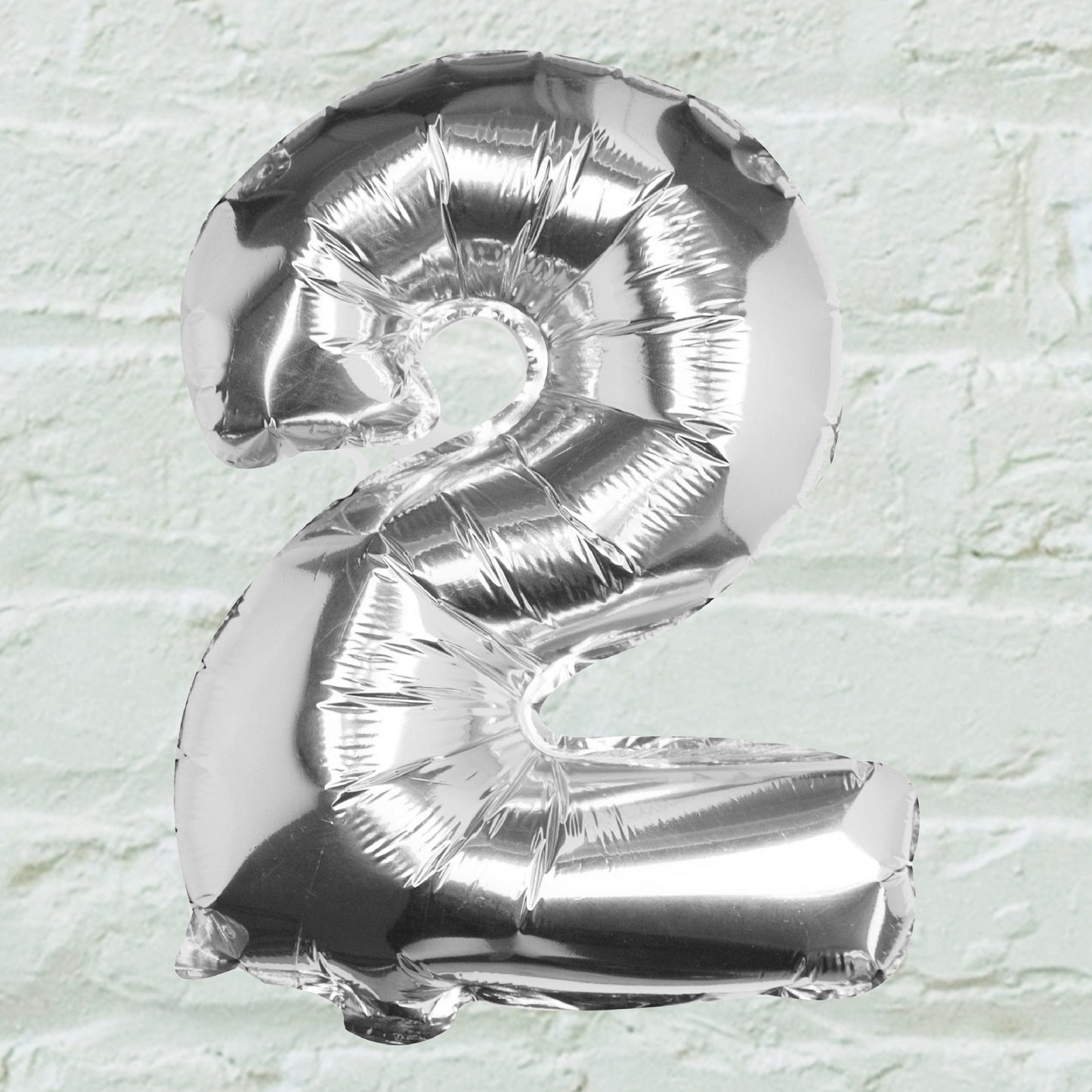 Silver Foil Number Balloon- 5 Inner Pack