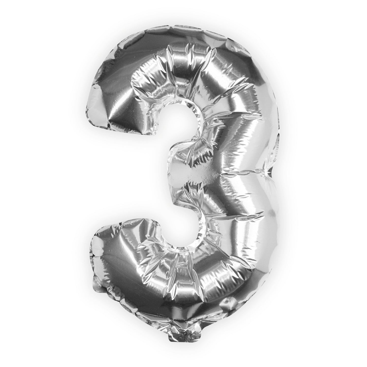 Silver Foil Number Balloon- 5 Inner Pack