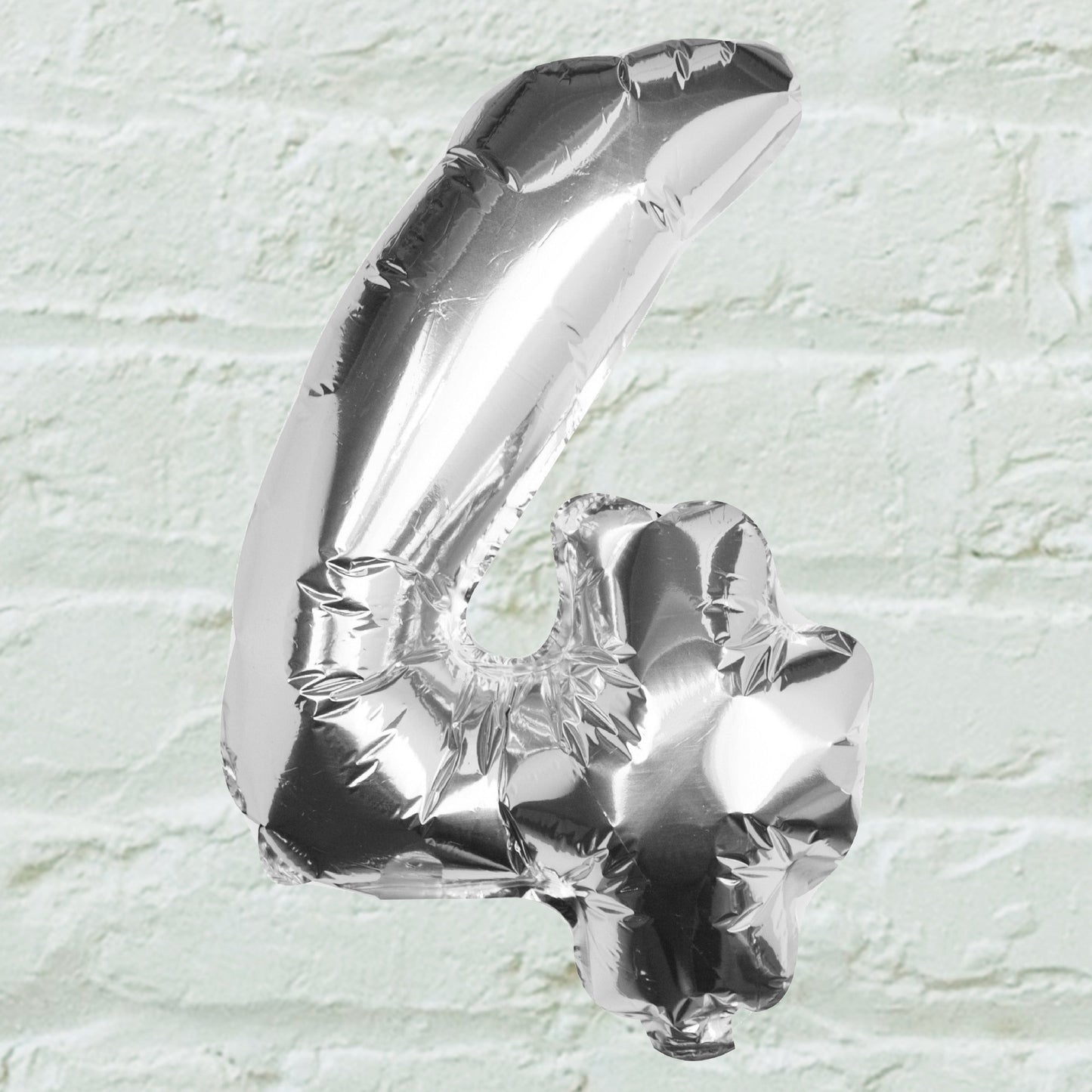 Silver Foil Number Balloon- 5 Inner Pack