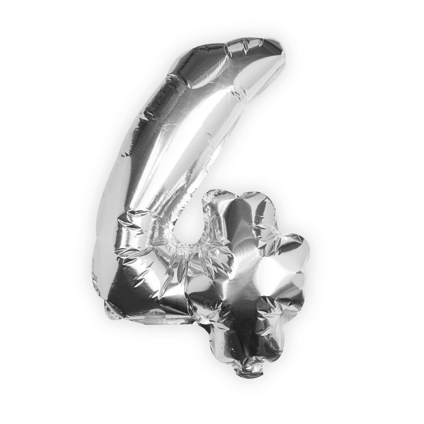 Silver Foil Number Balloon- 5 Inner Pack