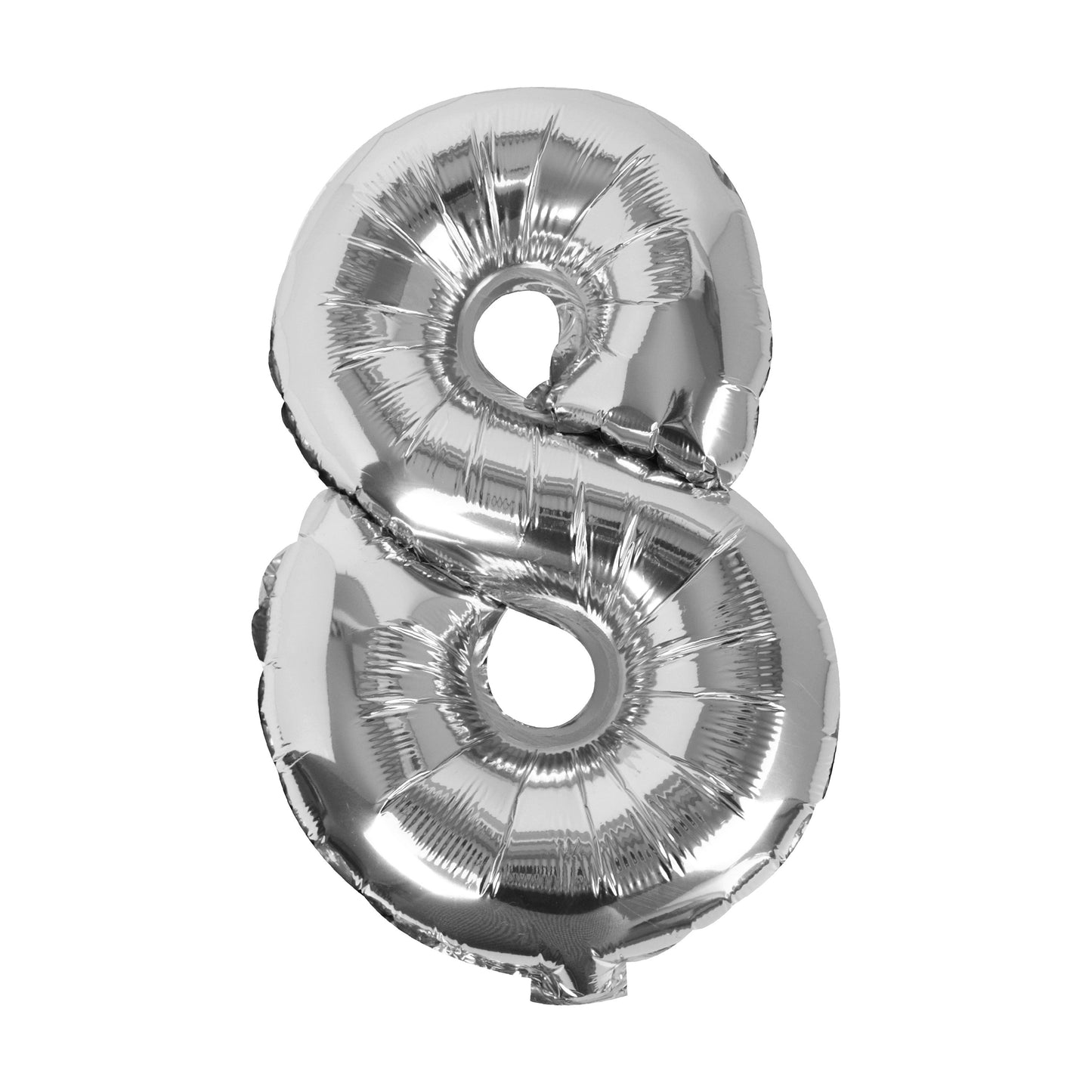 Silver Foil Number Balloon- 5 Inner Pack