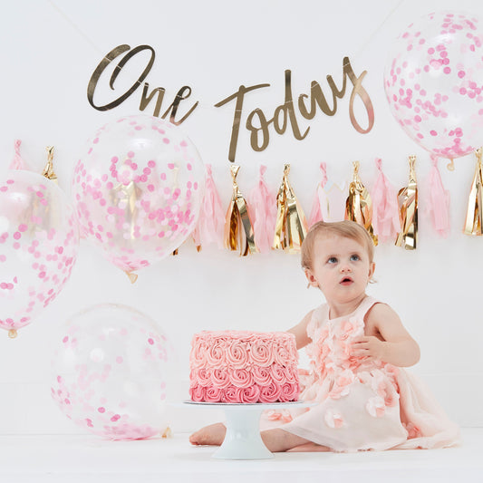 Pink Baby Cake Smash 1st Birthday Kit- 10 Inner Pack