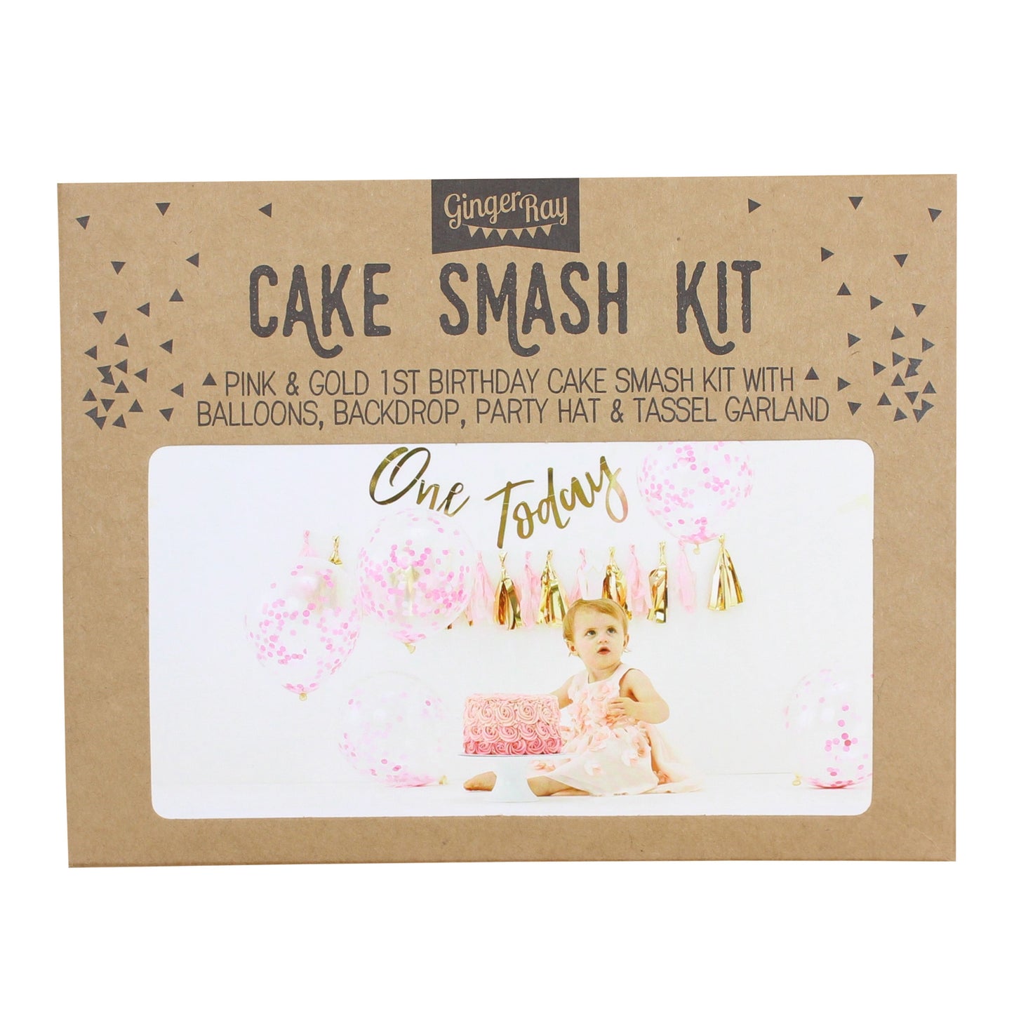 Pink Baby Cake Smash 1st Birthday Kit- 10 Inner Pack
