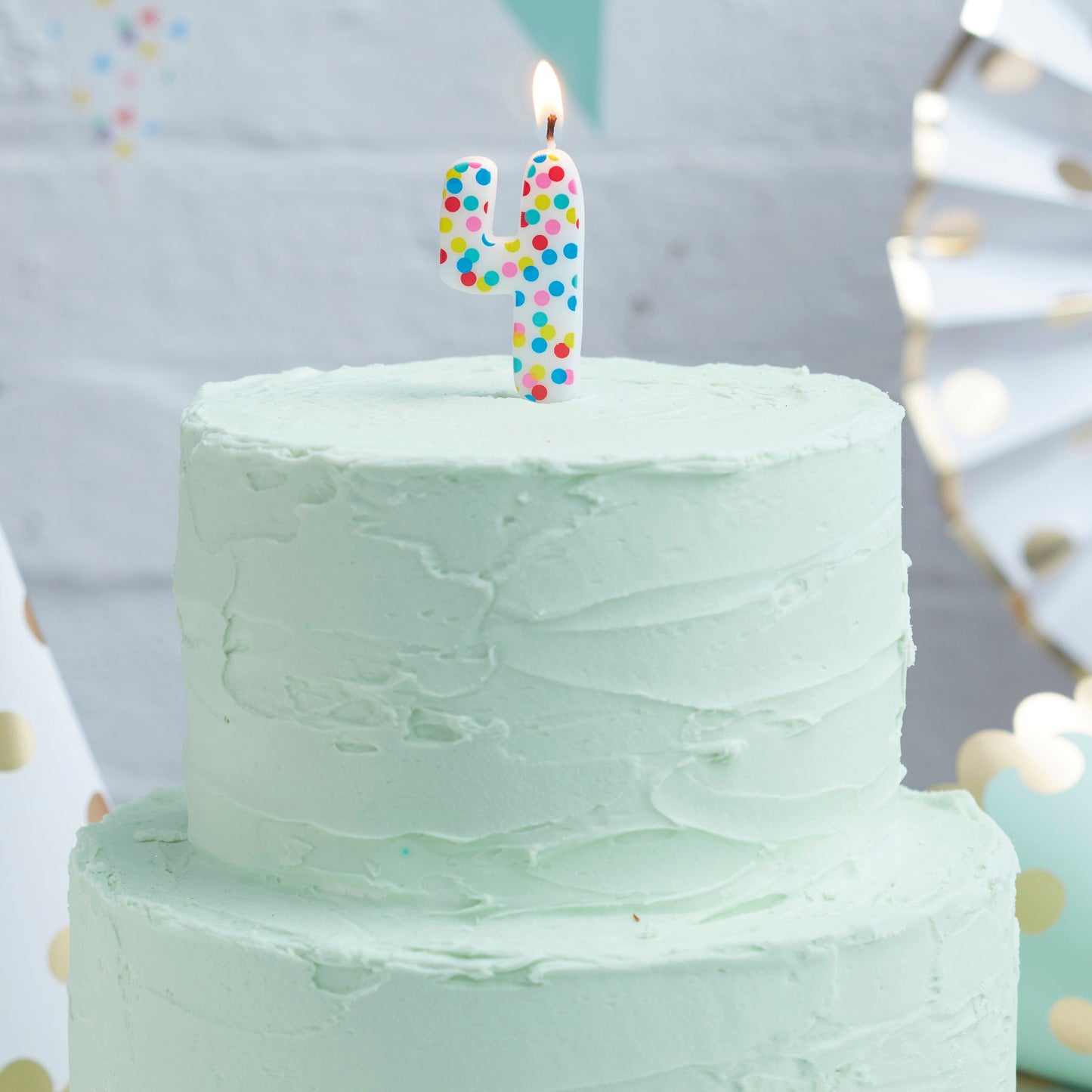 Polka Dot Candle Number 4 - Pick and Mix- 10 Inner Pack