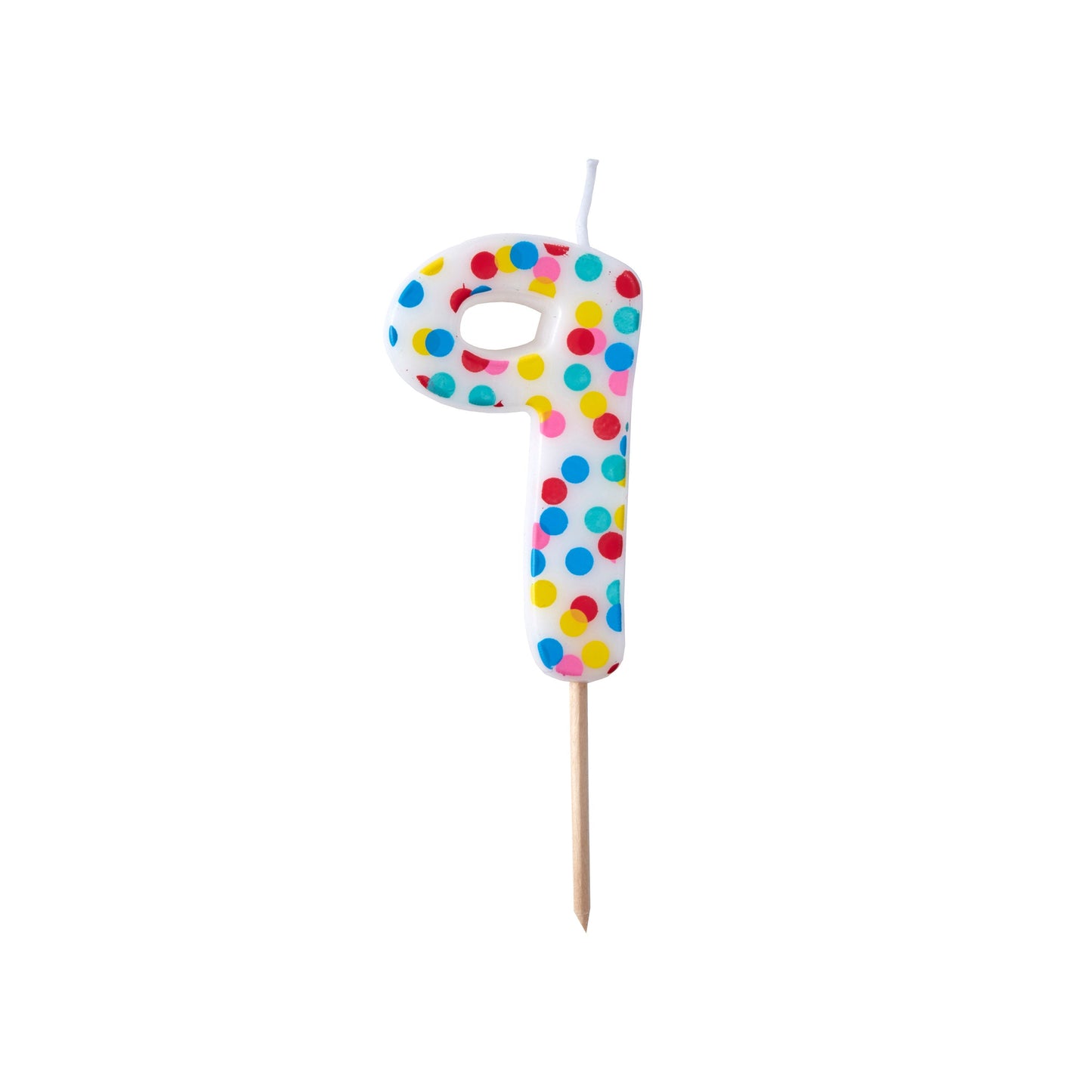 Polka Dot Candle Number 9 - Pick and Mix- 10 Inner Pack
