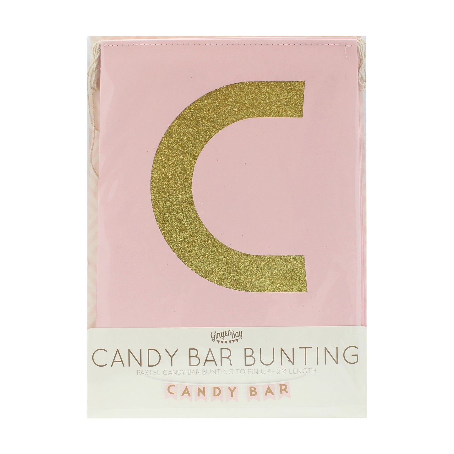 Pink & Gold Candy Bar Bunting - Pastel Perfection- 5 Inner Pack