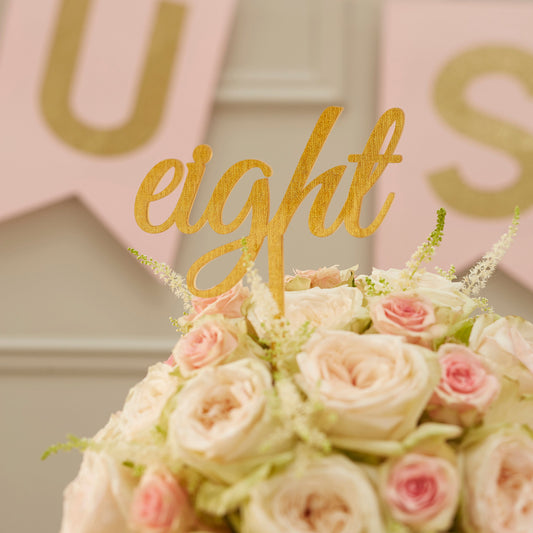 Gold Glitter Wedding Table Numbers 1-12- 5 Inner Pack