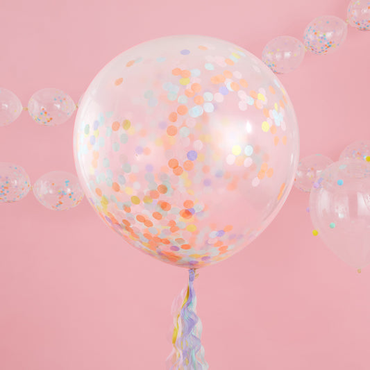 Giant Pastel Confetti Balloons- 5 Inner Pack