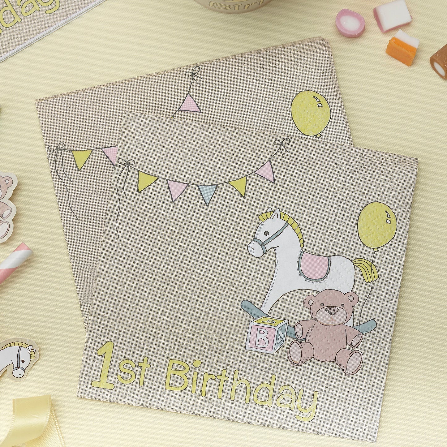1st Birthday Napkins - Rock-a-bye- 10 Inner Pack