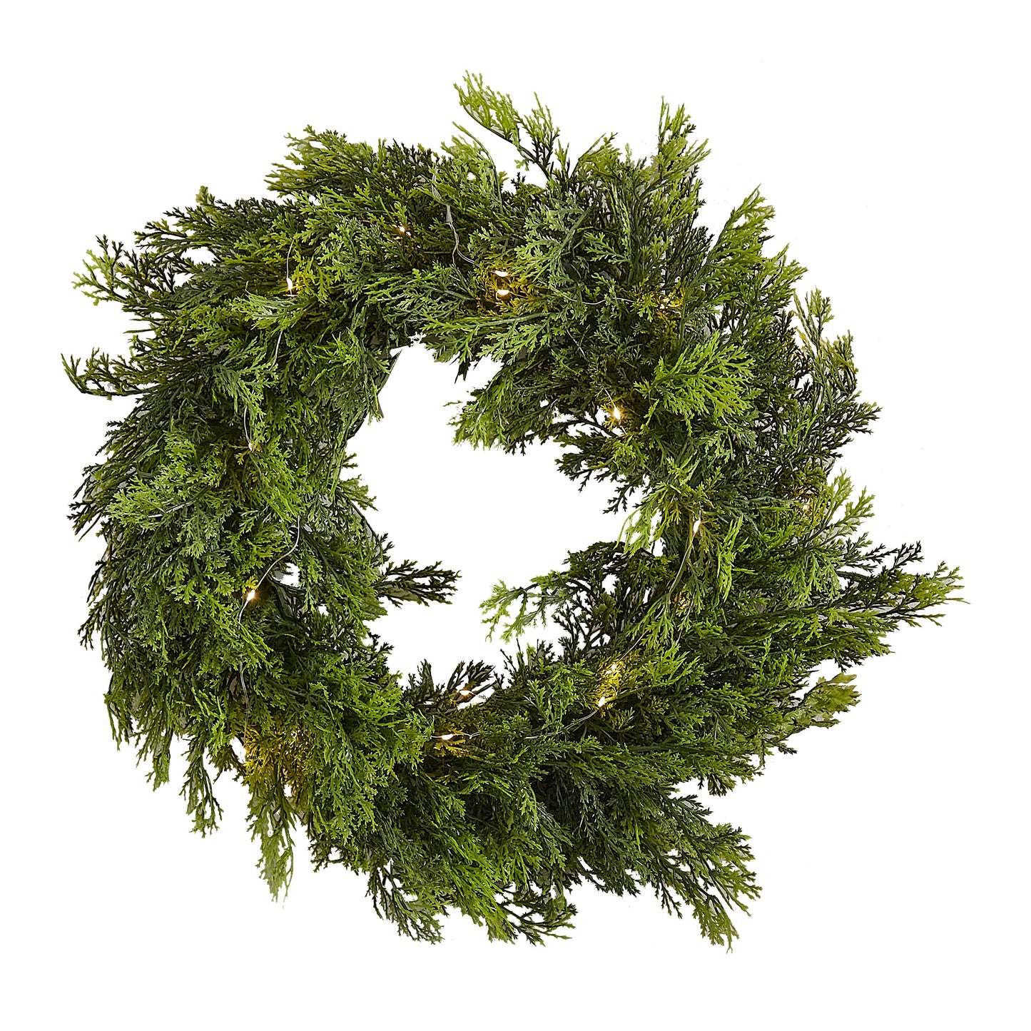 Cedar Pine Foliage Christmas Wreath with Lights- 5 Inner Pack