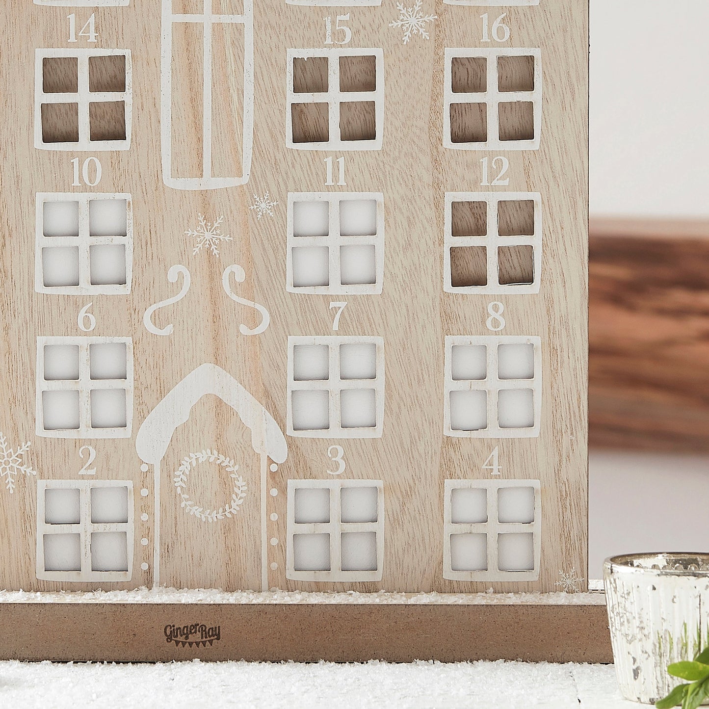 Wooden Reusable Advent Calendar House- 5 Inner Pack