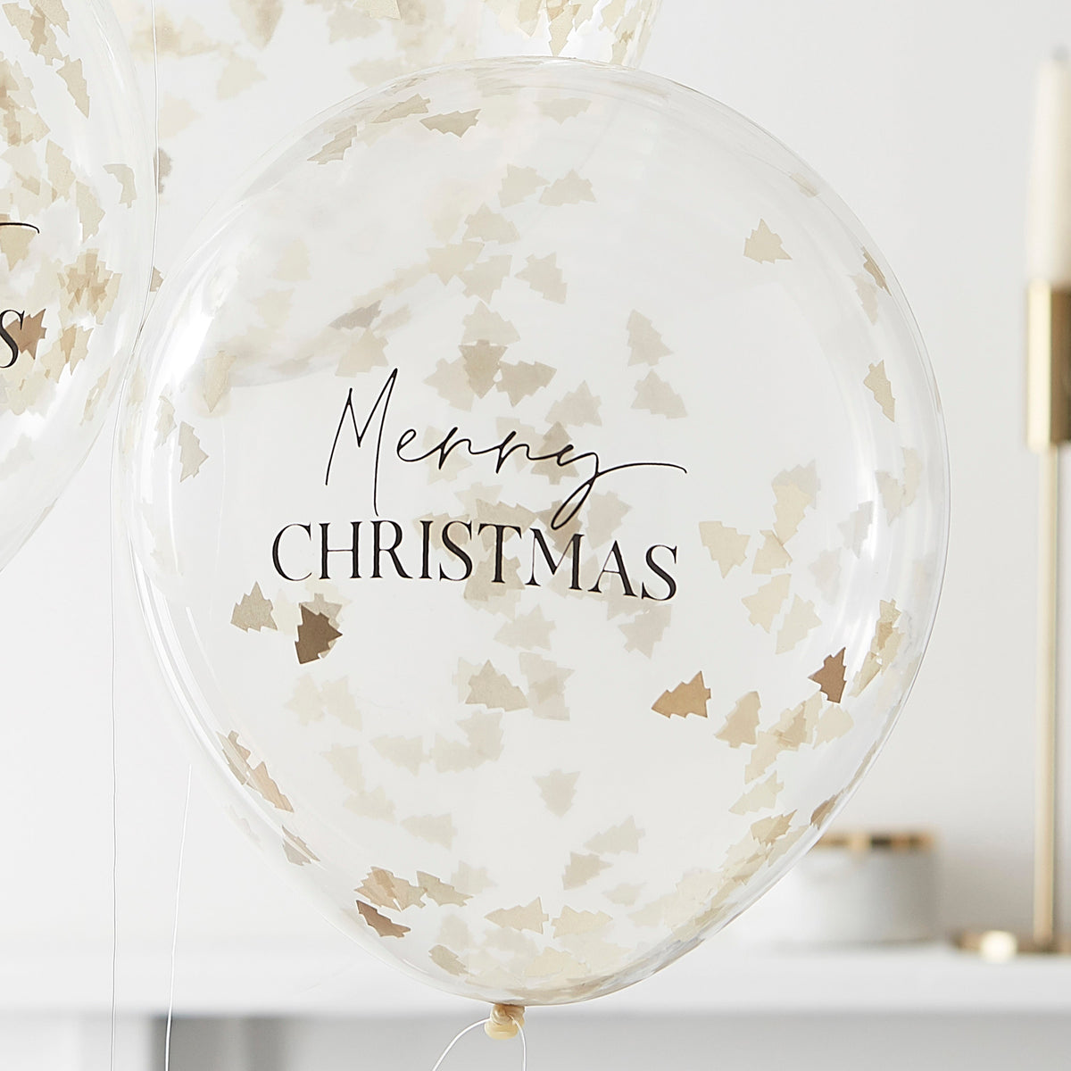 Merry Christmas Confetti Balloons- 5 Inner Pack