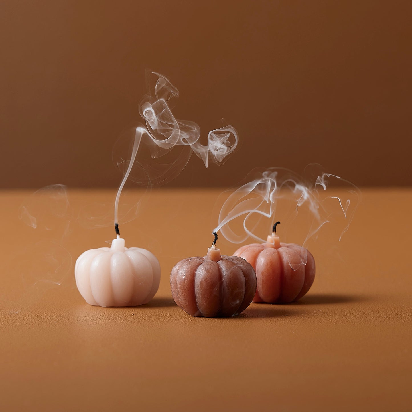 3 Pumpkin Shaped Candles- 5 Inner Pack
