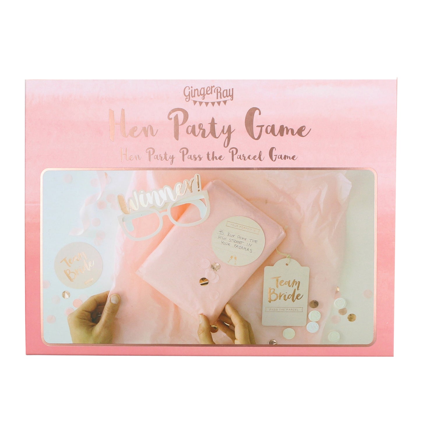 Pass the Parcel Hen Party Game Kit - Team Bride- 10 Inner Pack