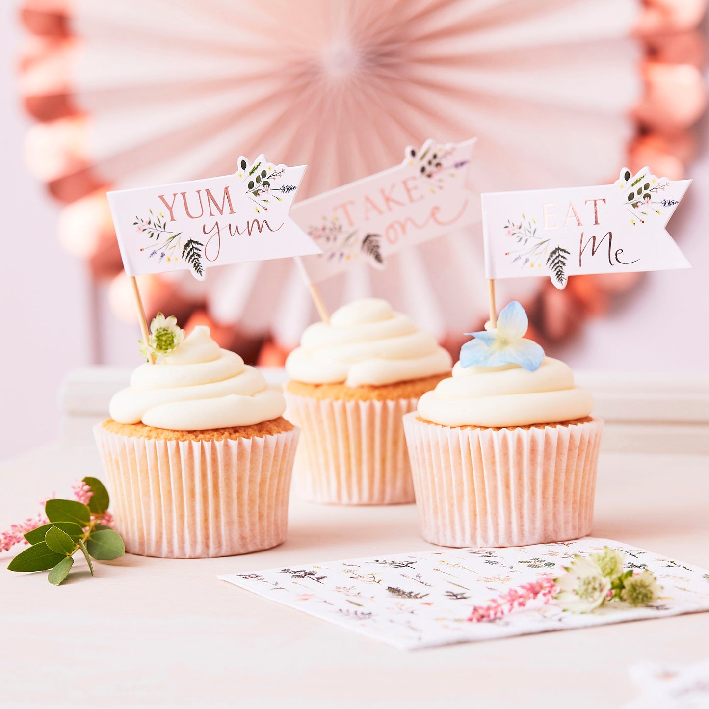 Afternoon Tea Cupcake Toppers- 5 Inner Pack