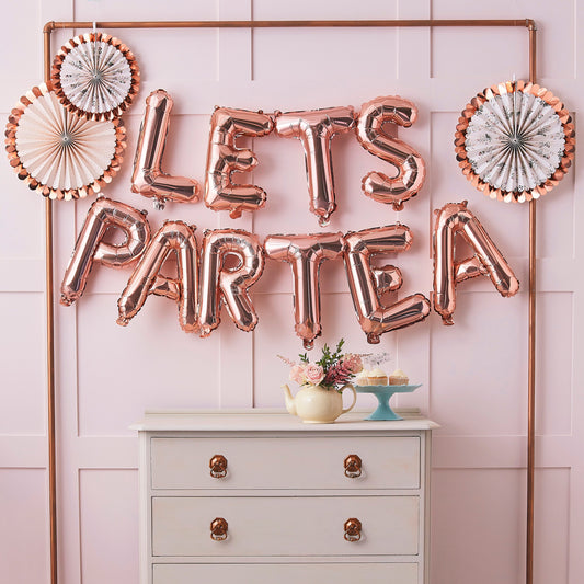 Lets Partea Afternoon Tea Party Balloon Bunting- 5 Inner Pack